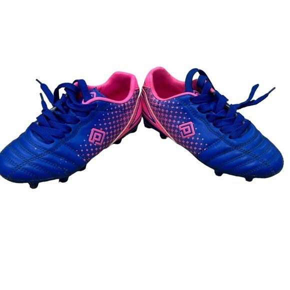 Dream Pairs Girls Kids Pink & Blue Lace Up Soccer Cleats. Size 10. - Picture 5 of 9